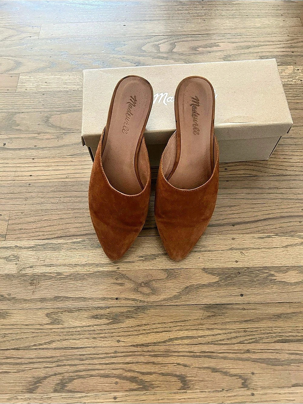 The Remi Mules in Kid Suede - Picture 2 of 3